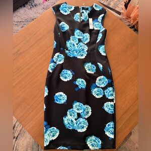 Tahari Bodycon Floral Midi Dress